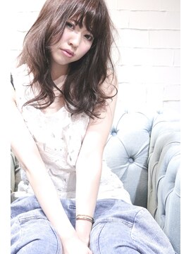 ホラン(HoLan) 【HoLan】くせ毛風ルーズカールxピンクベージュxふわミディ