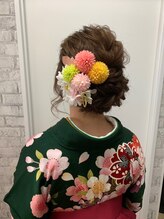 【着付けルーム完備】ヘアセット+着付けが1時間で完成します！