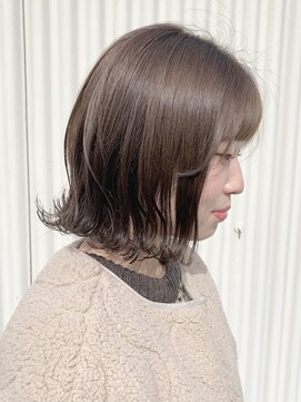 ハンズクラン(HANDS CLAN) 切りっぱなしボブ × 透明感カラー