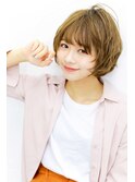 大人可愛い丸みボブ