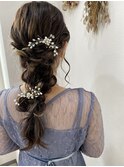 【川瀬莉穂】結婚式×編みおろしヘアセット