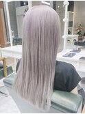 ケアブリーチダブルカラーで透明感カラー　グレージュカラー原宿