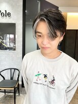 エオル(e'ole)&nbsp;ミストバング_インナーカラー_メンズカット