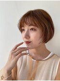 大人かわいいふんわりショートボブ