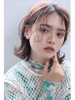 ネル 千早 香椎(nell.)&nbsp;★シースルーバングエアリーカールボブウルフ艶感