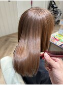 髪質改善×潤艶×サラサラ×収まり×ハニーブラウン×ボブ