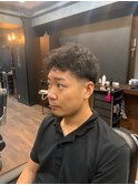 バーバーカットバーバースタイルバリカンスーツパーマモテ髪