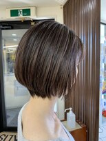 クオリス 上板橋店(QUALIS)&nbsp;大人可愛い小顔ジャギーボブ似合わせオリーブベージュボブ
