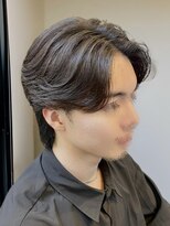 ビッケメンズヘア(Vicke Men's hair)&nbsp;フェザーパーマセンターパートダウンパーマニュアンスパーマ韓国