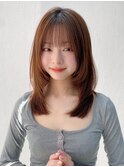 小顔 美髪 レイヤーカット イメチェン ワイドバング"