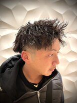 銀座マツナガ 浅草店&nbsp;ツーブロ/アップバング/ツイストスパイラルパーマ/ワイルド