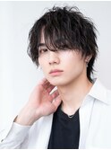 ソフトツーブロック/刈り上げ/センターパート/ツイスト/ビジネス