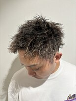 グラフ 立川(Graph.)&nbsp;スパイキーツイストパーママッシュブロンドメンズ
