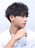 シャドウパーマ 刈り上げマッシュ