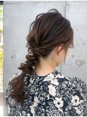ヘアセットヘアメイクヘアアレンジ前髪顔周りレイヤー結婚式