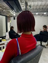 フランチェスカドットボブ(francesca.bob)&nbsp;切りっぱなしボブ×チェリーレッド【田野剛大】梅田