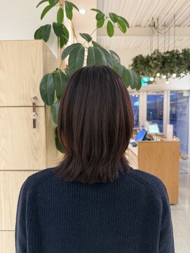 アドラーブル 万代店 (adorable) 大人美人透明感カラーピンクブラウン×ボブレイヤー