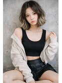【nina梅田】毛先カラーボブ