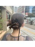ミディアムのヘアセット