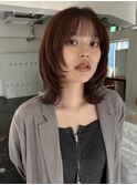 ミディアムレイヤーカット　レイヤーボブ