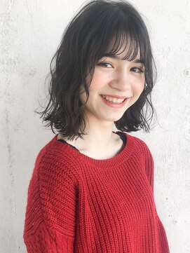 ルティア 池袋(Lutia) ブルーブラック地毛風カラー