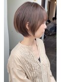 脱白髪染めハイライトと大人可愛いショート