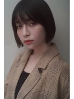 レジュアル(RESSUAL) カーキグレージュ ボブ 大人かわいい フェザーバング