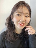 クラク 笹塚店(KURAKU)&nbsp;ラベンダーアッシュ/シースルーバング/20代/30代