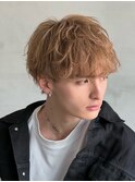 ツイストスパイラルパーマ波巻きパーマメンズマッシュウルフ