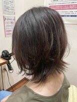 美容室ヒラトヤ 都南店&nbsp;小顔ハッシュボブ外ハネくびれ×ナチュラルブラウン艶カラー