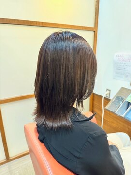 ムードコア 関内店(mu;d Coa) ナチュラル外ハネミディアム