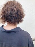 30代40代50代大人ショートラフパーマウェーブボブ 【つばき】