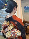 シニヨンアレンジ×振袖着付け