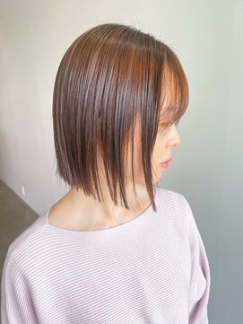 フープヘアールコレ(HOOP.HAIR Lukore) ミニボブ×ベージュカラー