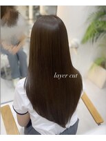 ジーナ 博多筑紫口(Zina)&nbsp;透明感グレージュ×レイヤーカット/YURI/博多美容室