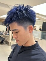 ピークアブー ワン(PEEK-A-BOO ONE)&nbsp;メンズベリーショート#メンズショート#青髪
