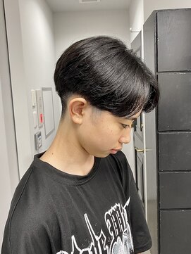 ヘアー アイス 御器所本店(HAIR ICI) 爽やかメンズマッシュショート ツーブロック 韓国マッシュ黒髪