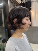 似合わせカット ボブパーマ　パーマ　ミニボブ 切りっぱなしボブ