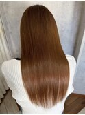 ストレート 髪質改善トリートメント ブラウンベージュ 縮毛矯正