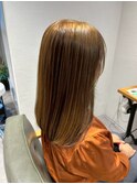 大人可愛い小顔こなれカールチョコレートカラーブリーチなし