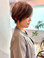 アトリエ タキ(atelier.taki)&nbsp;ショートカット ベージュ 大人ボブ ハイライト 30代