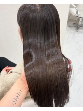 イオエ 表参道(ioe) 黒髪/オリーブグレー/小顔/ココアベージュ/髪質改善/縮毛矯正