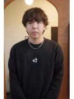 エディ(Edy)&nbsp;メンズマッシュ波巻きスパイラルパーマケアパーマ眉毛カット岡山