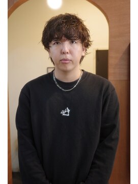 エディ(Edy) メンズマッシュ波巻きスパイラルパーマケアパーマ眉毛カット岡山