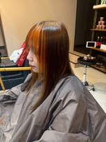 バディヘアーサロン(BUDDY HAIR SALON)&nbsp;ダブルカラーアンブレラカラーレイヤーロング顔周りカット