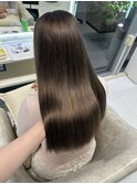 ブリーチなしカラー◎艶髪アッシュ暗髪髪質改善透明感夏カラー