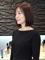 ミュー(MU)&nbsp;艶めくナチュラルピンクオレンジボブ
