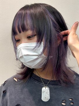 フェイス 石川町 (FACE) レイヤーカット/インナーカラー/ラベンダー
