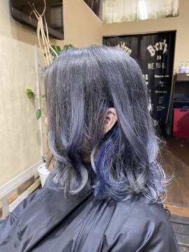 サムブリッジ(SOMEBRIDGE) ☆イヤリングカラー×シルバーグラデーション（SOMEBRIDGE亀有）