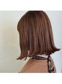 【favori　自由が丘】　ハイライト×オレンジベージュ×ボブ
